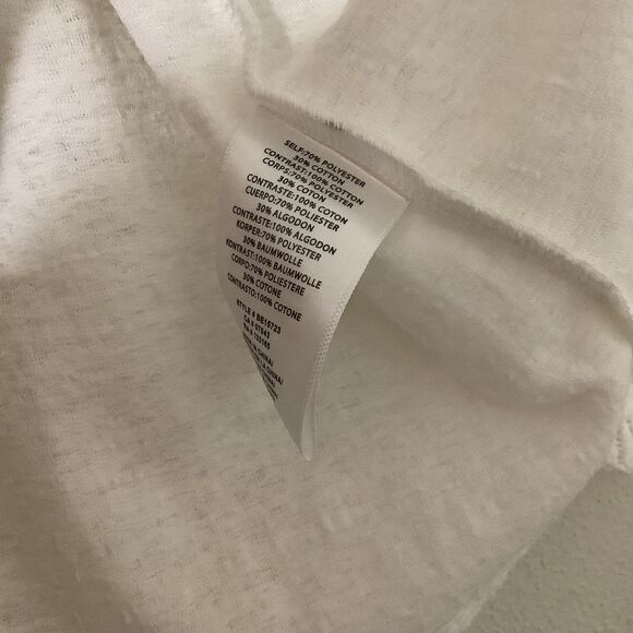 Eri + Ali White Lace Peasant Oversized Boho Hippie Beachy Casual Summer Top XS - Picture 8 of 9